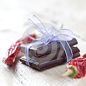 Chocolate and red pepper