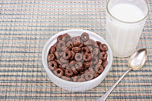 Chocolate ringlets with milk for breakfast