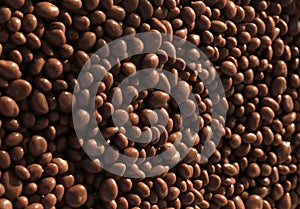 Chocolate round beads photo