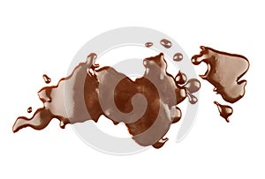 Chocolate sauce patches background, photo