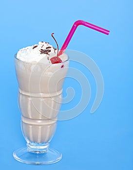 Chocolate shake with copyspace