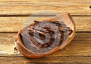 Chocolate shavings