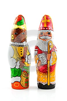 Chocolate Sinterklaas and black pete