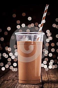 Chocolate smoothie or milkshake