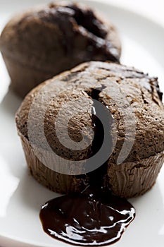Chocolate souffle photo