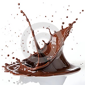 Chocolate splash isolated
