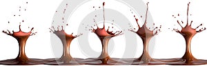 Chocolate Splash Sequence - Isolated on White