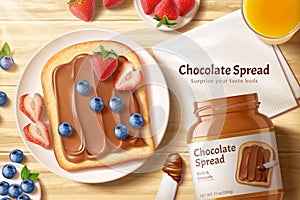 Chocolate spread ad banner