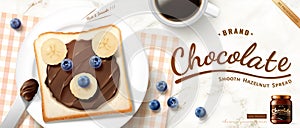 Chocolate spread ad template