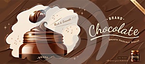 Chocolate spread ad template