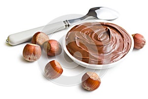 Chocolate spread in bowl