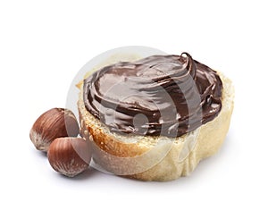 Chocolate spread and filbert nuts