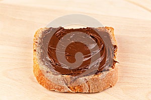 Chocolate Spread on slice of bread