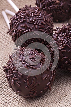 Chocolate sprincled cakepops
