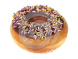 Chocolate Sprinkle Ring Doughnut