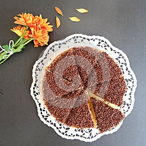 Chocolate sprinkles cake