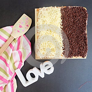 Chocolate sprinkles cake