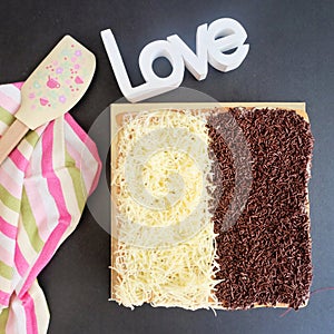 Chocolate sprinkles cake