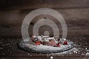 Chocolate Strawberries with Powdered Sugar