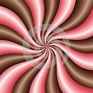 Chocolate and strawberry. Cream swirl. Twist texture for package design of ice cream,yogurt,milk or other desserts