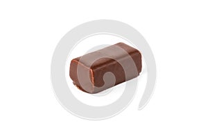 Chocolate sweets with praline isolated on white.