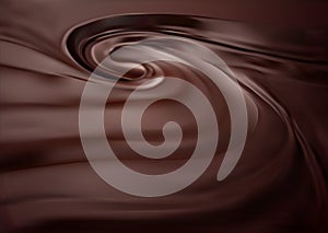 Chocolate swirl background. melted choco mass. Gradient Mesh. EPS10.