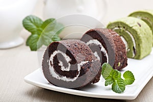 Chocolate swiss roll