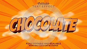 chocolate text effect 3d style vector editable