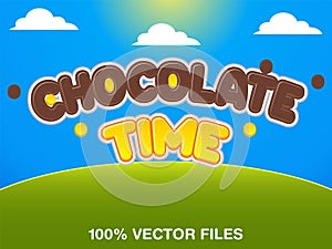 Chocolate Time editable text effect