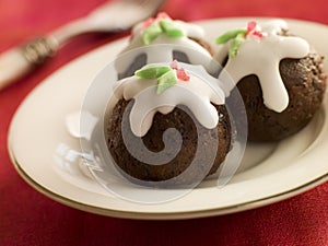 Chocolate truffle Christmas Puddings