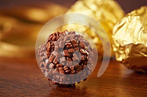 Chocolate truffle macro