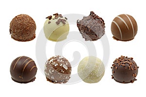 Chocolate truffles assortment photo