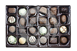 Chocolate truffles box photo