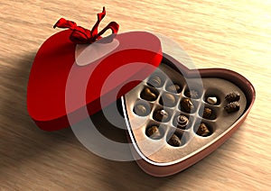 Chocolate valentine box