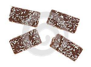 Chocolate wafer with coconut flakes cookies