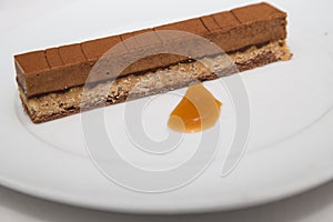 Chocolate Wafer Desert with Butterscotch Sauce