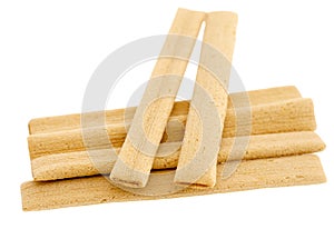 Chocolate wafer sticks isolatedbackground