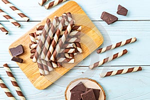 chocolate wafers stick roll