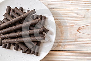 chocolate wafers stick roll