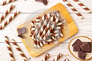 chocolate wafers stick roll