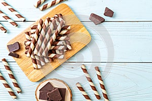 chocolate wafers stick roll