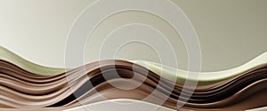 chocolate wave background with pistachio cream