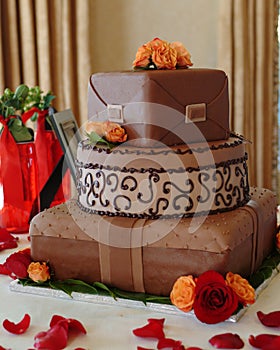 Chocolate wedding cake 2