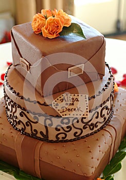 Chocolate wedding cake