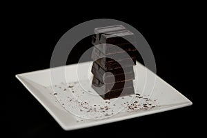 Chocolate on White Plate