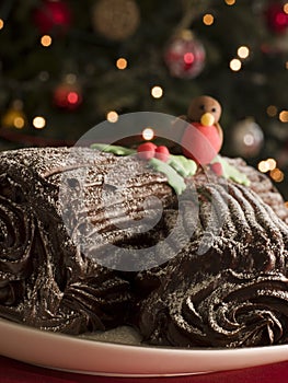 Chocolate Yule Log photo