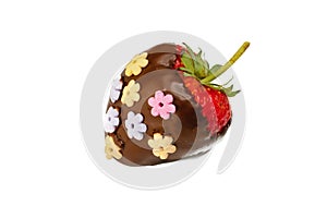 chocolated coated strawberry photo