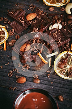 Chocolates background.