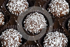 Chocolates with coconut sweet filling