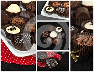 Chocolates collage